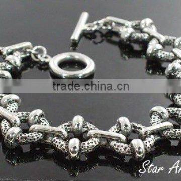 2012 new fashion jewelry,wholesale good quality bracelets,stainless steel black bracelet and bangle B034