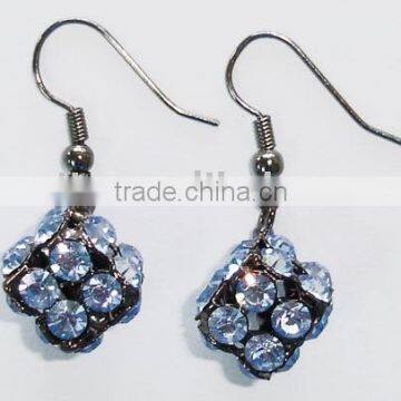 Fashion earring flower style blue stone