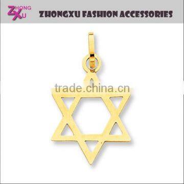 new high quality silver and gold plated custom the jewish religion Star of David pendant