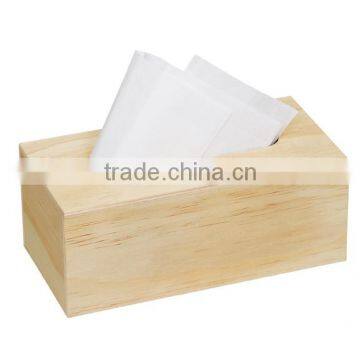 2016 wholesale natural colour custom design solid pine wood tissue box                        
                                                Quality Choice