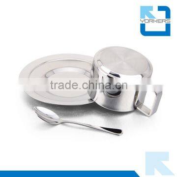 3 Pieces of 304 Coffee Cup and Saucer Set photo-3