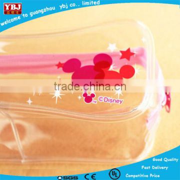 High quality pvc transparent case slider pencil bags