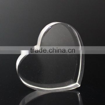 2016 new blank heart shaped paperweight