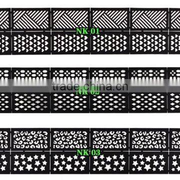 2016 hot design beautiful nail pattern nail art decoration stencil pictures wholesale