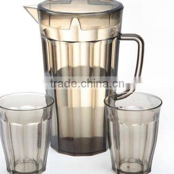 Plastic Acrylic Water Pitchers With Handle and Cups Glass Look Like Quality Choice