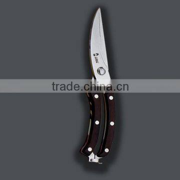 Pakka wood handle stainless steel types of kitchen scissors