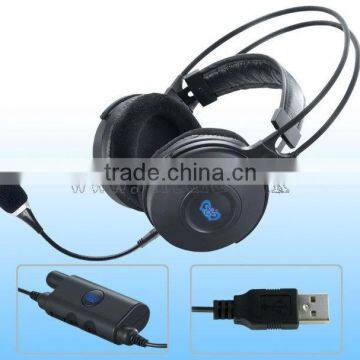 Multifuction gaming headset,usb headphone jack adapter,headset specially designed for pc