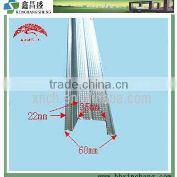 Galvanized furring channel for metal frames