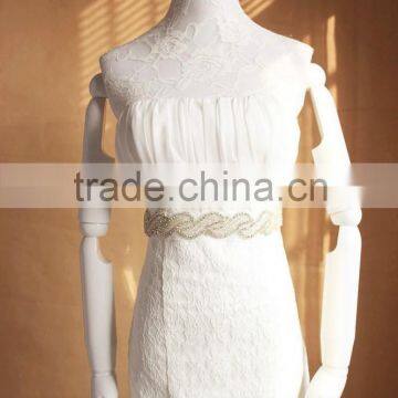 Rhinestone Crystal Wedding Dress Sash for Bridal photo-2