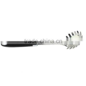 HCZ008 kitchen utensil stainless steel black ABS handle kitchen pasta server