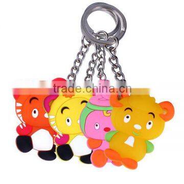 custom soft silicone bungee cord key chain