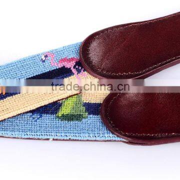 Golf Belt Cowhide Leather 100% Hand Stitching Needlepoint Belt photo-5
