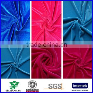 custom color card spandex polyester fabric velvet