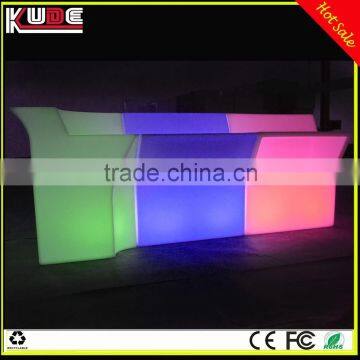 Colorful illuminated LED bar counter for nightclub