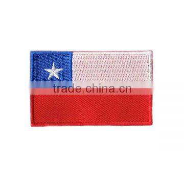 Chile small flag patch with hook&loop backing