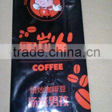 side gusset coffee bag with coffee design