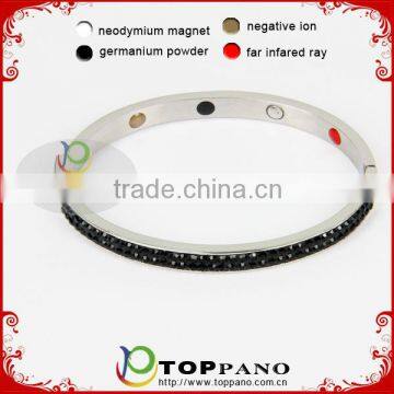 latest fashion bangle 316L stainless steel bangle wholesale magnetic bangle