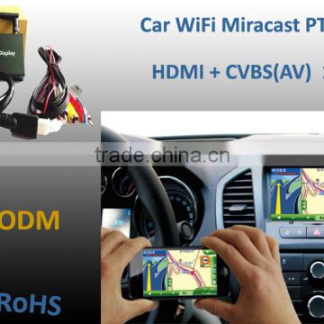 Factory supply ipush car WIFI display dongle for iphone wifi dlna Miracast Airplay ios 9