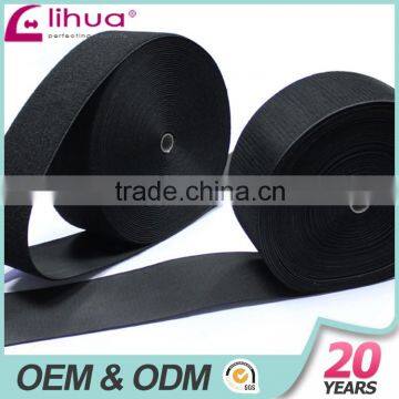 25mm black 100%nylon hook and loop strap,loop fabric