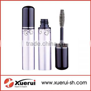 colorful cosmetic empty plastic mascara tubes with brushes