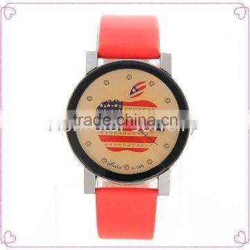 HONESTAR Most Popular Quartz USA Flag Logo Watch For School Girl Watch photo-2