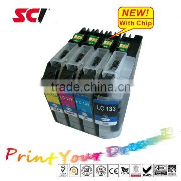 Compatible ink cartridges for Brother LC 133 LC137 BK LC135 suitable for ptiners MFC-J4510DW