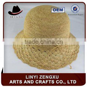 wholesale lady wide brim hat with pompom