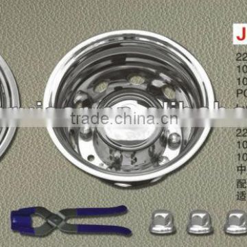 22.5' UNIVERSAL STAINLESS STEEL WHEEL COVER, WHEEL SIMULATOR DEPTH IN 300MM