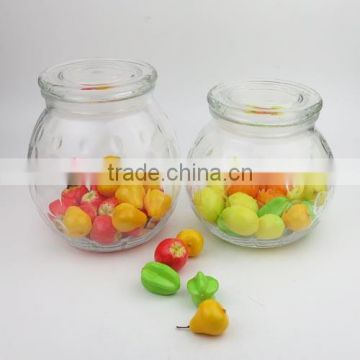 Unique Design Glass Cookie Jar with Lid