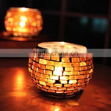 Personalized Mosaic Glass Candle Holder