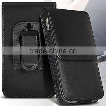 Premium PU Leather Vertical Belt Flip Pouch Holster Case Clip For Mobile Phones