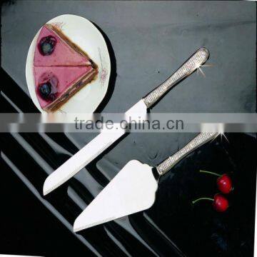 stainless steel wedding cake knife and shovel serving set