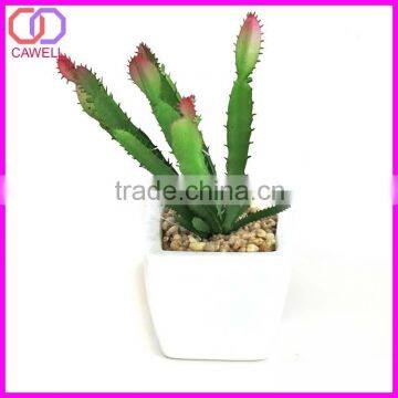 mini artificial cactus in pot
