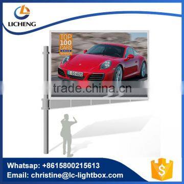 Road Side Advertising Billboard Aluminium Flagpole Light Box