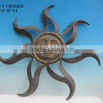 metal sun face decoration