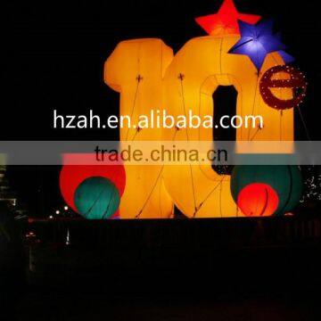 Christmas Decorative Inflatable Figure with Lighting Stars/Inflatable Letters for Christmas Decoration