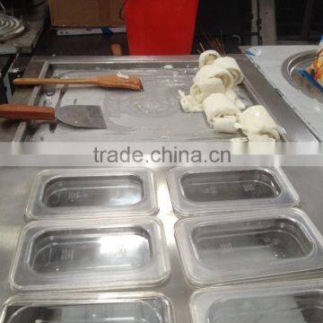 New Arrvial! Thailand -35C Degree Ice Cream Rolls Making Machine With Two Big Square Flat Pans photo-2