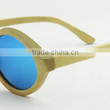 2016 Bicycle Shape Bamboo Sunglasses With Ice Blue Lens Wholesale photo-2