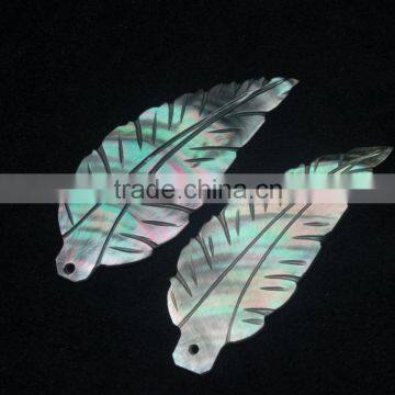 Best Quality New Arrival Mother of Pearl Gemstone With Nice Carving and Leaf Shape