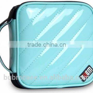 Blue BUBM 32 Capacity PU Leather Cover CD Case CD Box DVD Case CD-ROM Holder Car Disc Case