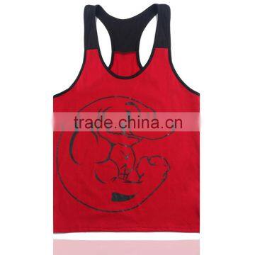 Yiwu Clothing Market OEM Elastne Men's Tank Top Muscle Gym Vest