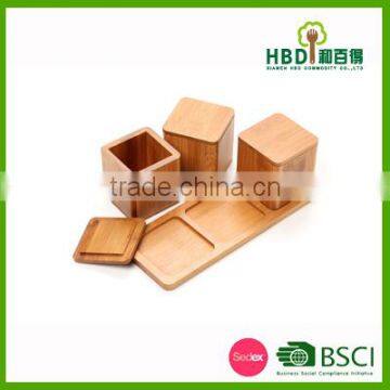 Bamboo Salt Box,bamboo Salt Keeper With Lid,bamboo Canister photo-3