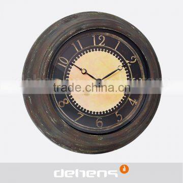 DEHENG retro large size dark dial quartz wall clock