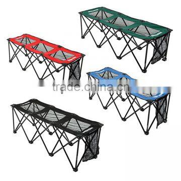 portable team 3 seater folding bench chairs