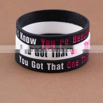 2016 Promotional gift OEM hot selling silicone bracelets custom colorful silicon sport wrist band
