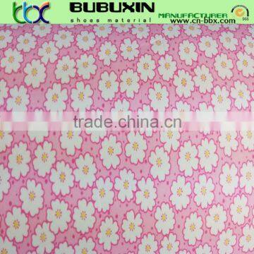 printed small flower poliester fabric lamilate white 1.5mm eva jinjiang manufacturer