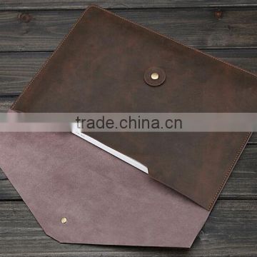 Genuine leather mac sleeve leather case for MacBook