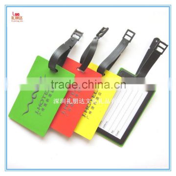 Custom made travel 3D soft pvc luggage tag, OEM custom travel wholesale silicone luggage tag