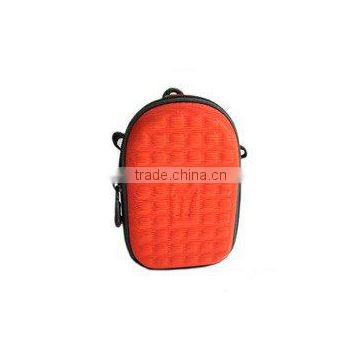 Fahion red color leather fabric EVA camera assistant bag