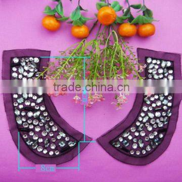 2015 wholesale fashion crystal handmade collar/bead trim for garment accessory